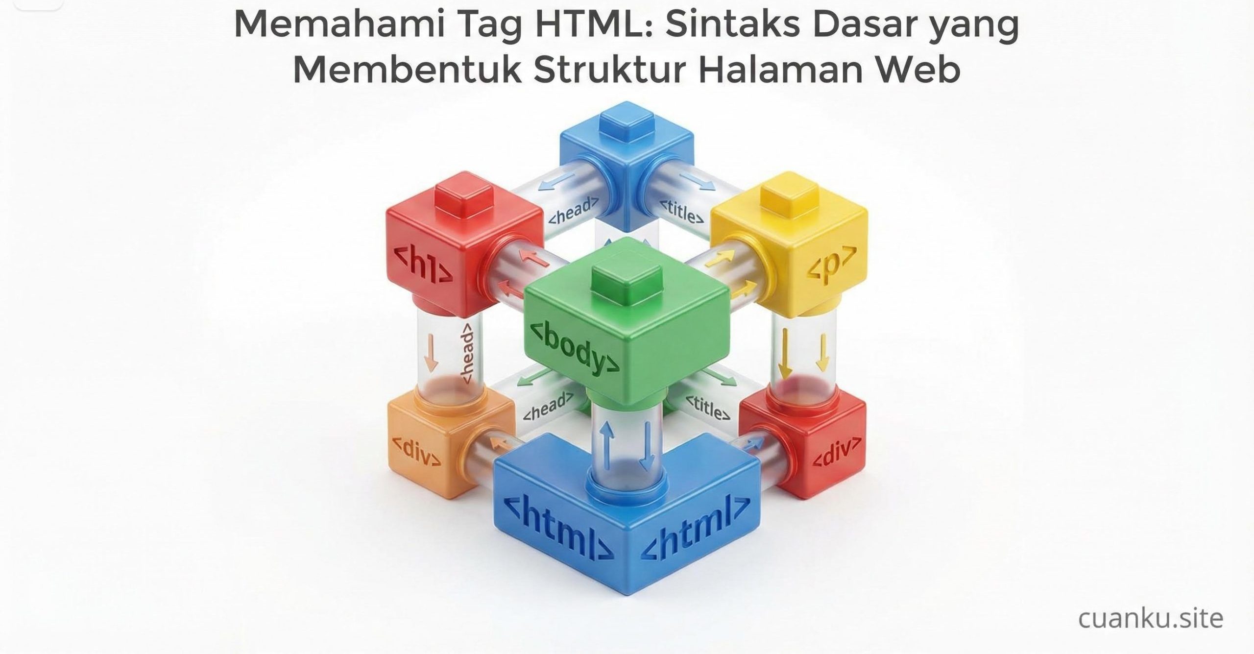 Contoh tag HTML dasar dan struktur elemen HTML di dalam file halaman web