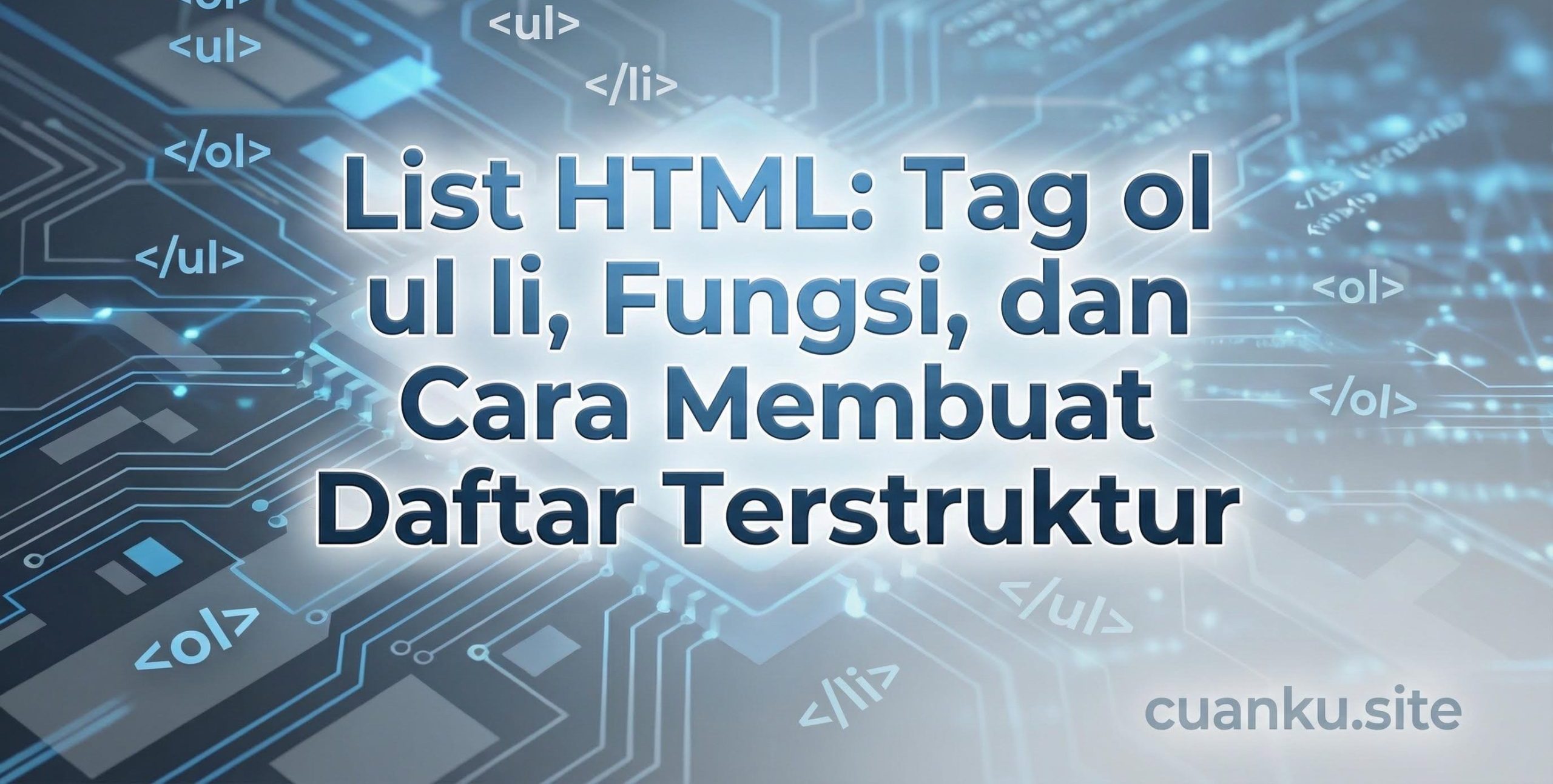 contoh list html menggunakan tag ol ul dan li di halaman web